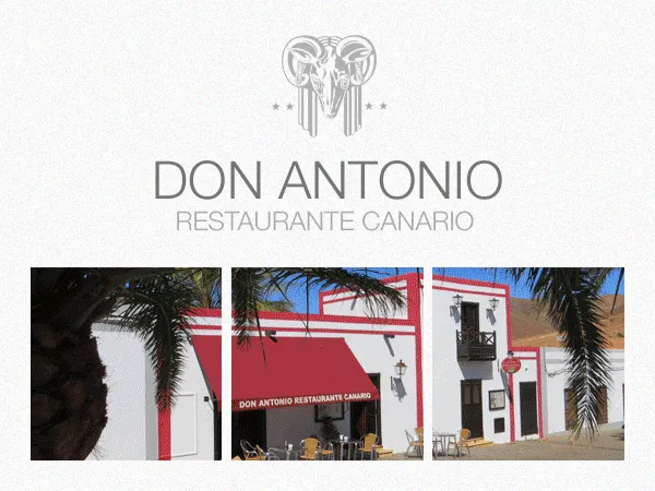 Restaurante Don Antonio: the restaurant's name and its white and red facade